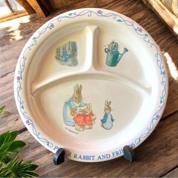 VINTAGE Eden Beatrix Potter Peter Rabbit Children’s Melmac Dinner Plate - Picture 1 of 9